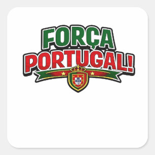 FORÇA PORTUGAL 🇵🇹 Portugal Pride Footb Square Sticker