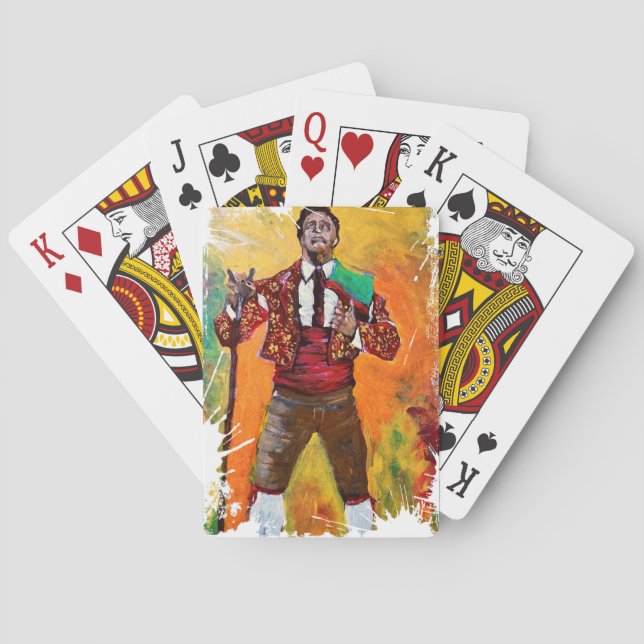 Forcado. Portuguese bullfighter Playing Cards (Back)