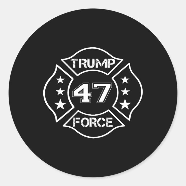 Force 47 Ultra Maga More Than Ever Never Surrender Classic Round Sticker (Front)