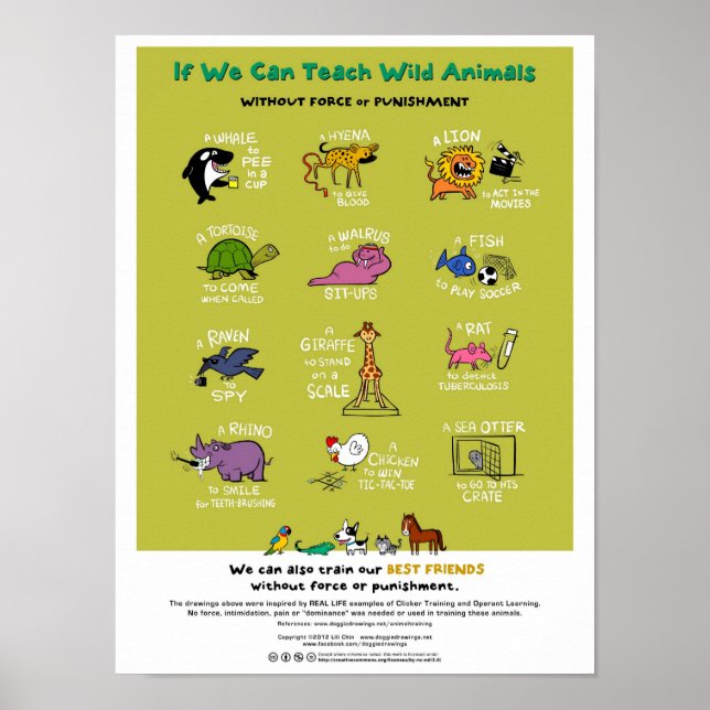 Force-Free Animal Training Poster (18"x24") (Front)