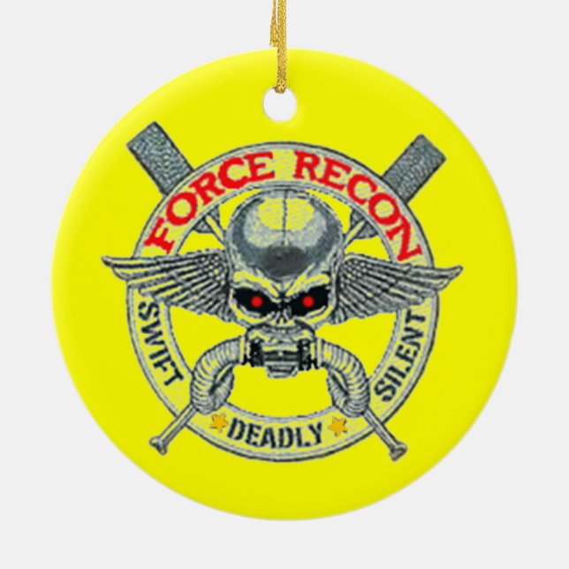 FORCE RECON CERAMIC TREE DECORATION (Back)
