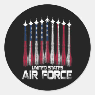 Force Us Veterans American Flag 4th Of July Patrio Classic Round Sticker