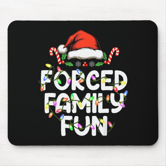 Forced Family Fun Christmas Pyjamas Funny  Mouse Pad (Front)