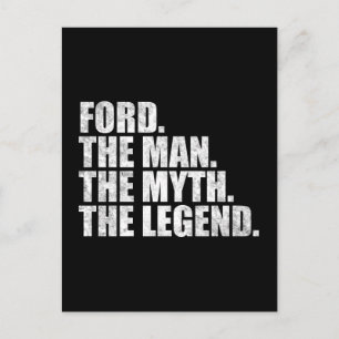 Ford name, Ford The Man The Myth The Legend Postcard