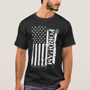Fordham United States Distressed w US Flag T-Shirt