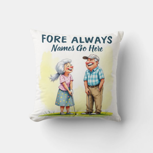 Fore Always Golf Couple Cushion (Front)