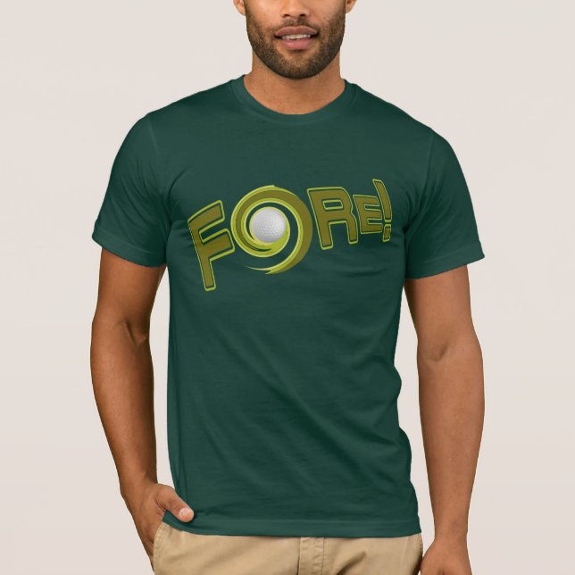 FORE!  custom golf shirt - choose style & colour (Front)