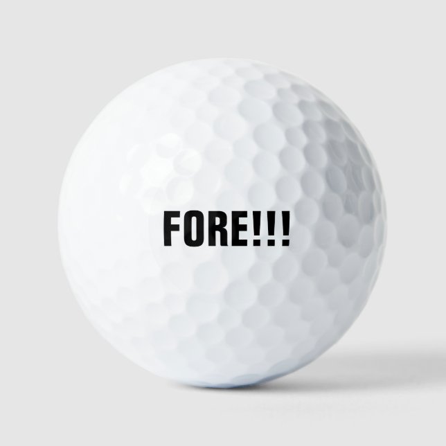 Fore!!! Golf Balls (Front)