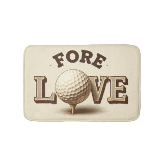 Fore Love Golf Bath Mat For Golfers