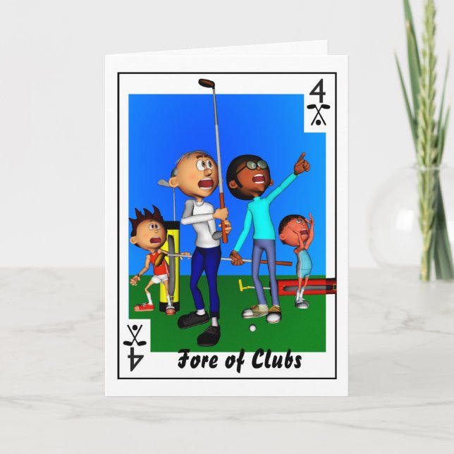 Fore of Clubs Card (Front)