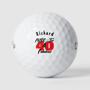 FORE! Tee-rific Birthday Golf Balls - Custom