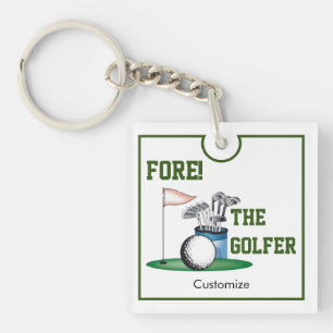 Fore The Golfer Acrylic Keychain