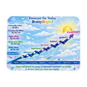Forecast for Today: BrainyBright Weather!Tote bags Magnet