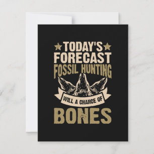 Forecast Fossil Hunting Will A Chance Of Bones RSVP Card
