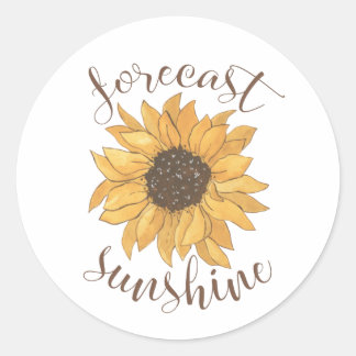 Forecast: Sunshine Classic Round Sticker