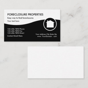 Foreclosure Realtor Business Card