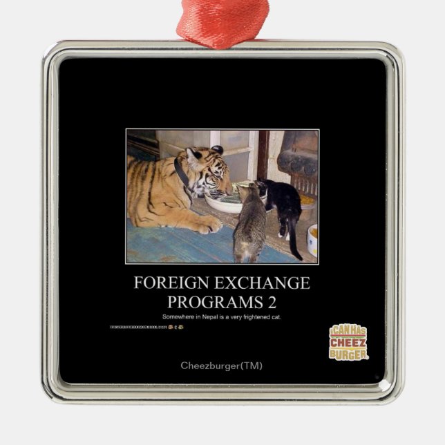 Foreign Exchange Programs 2 Metal Tree Decoration (Front)