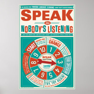 Foreign Language classroom poster (Speak like…)