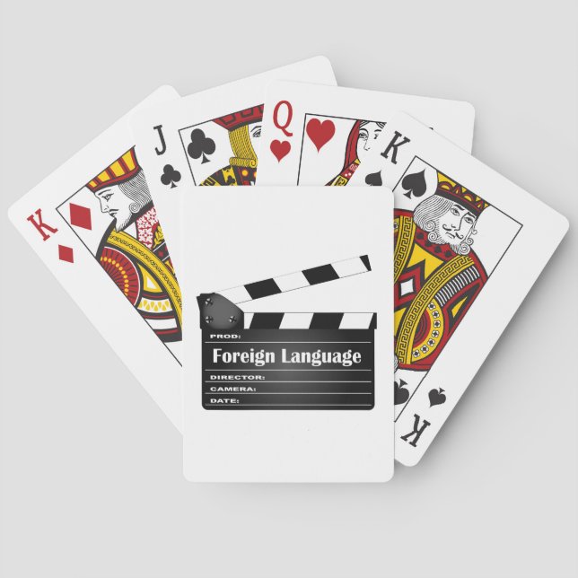 Foreign Language Movie Clapperboard Playing Cards (Back)