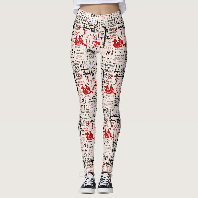 Foreign Torn Peeled Billboard Leggings (Front)
