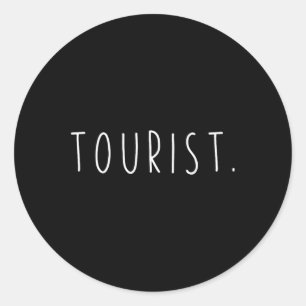 Foreign Tourist Sign Managing English Vacation Gea Classic Round Sticker