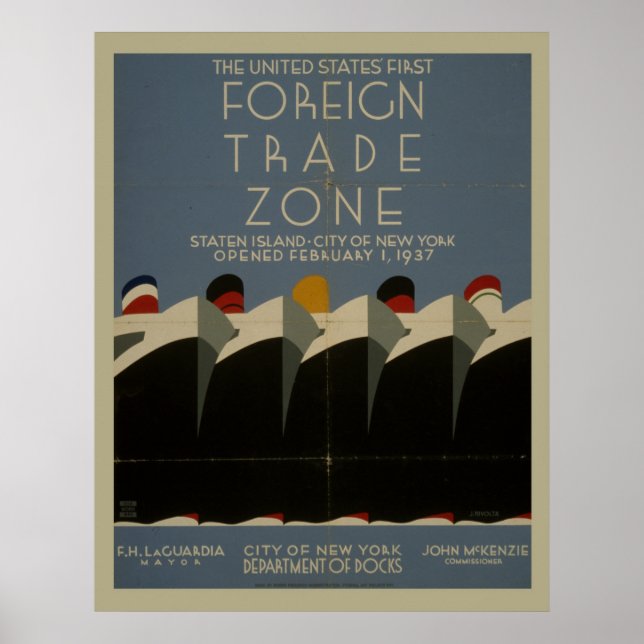 Foreign Trade Zone Vintage Poster (Front)