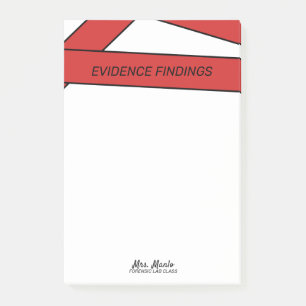 Forensic Lab Class Script Name Post-it Notes
