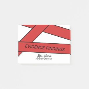 Forensic Lab Class Script Name Post-it Notes