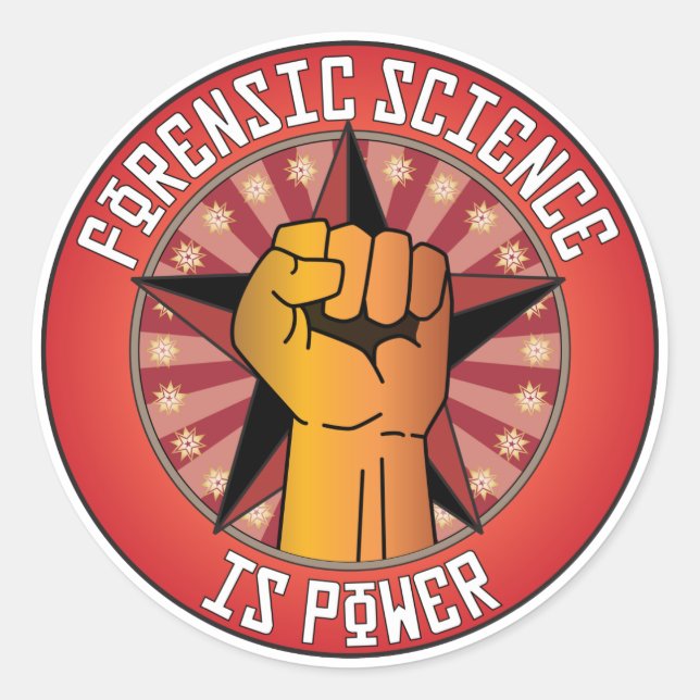 Forensic Science Is Power Classic Round Sticker (Front)