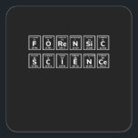 Forensic Science Periodic Table Square Sticker<br><div class="desc">Forensic Science Periodic Table</div>