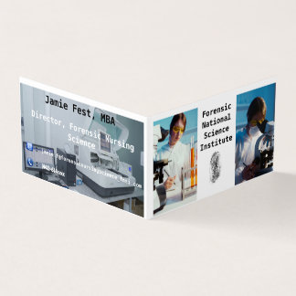 Forensic Science Premium Pearl Folded Business Card