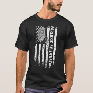 Forensic Scientist American Flag Forensic Science T-Shirt