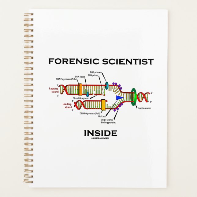 Forensic Scientist Inside DNA Replication Humour Planner (Front)