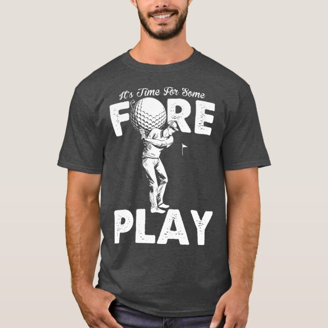 Foreplay Innuendo Funny Golf Adult Humour T-Shirt (Front)