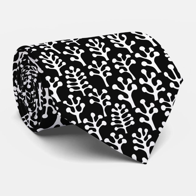 Forest 230823 - White on Black Tie (Rolled)