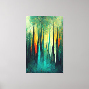 Forest Abstract Art Canvas Print