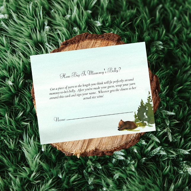 Forest Adventure Mummy's Belly Size Bears Game Invitation (Creator Uploaded)