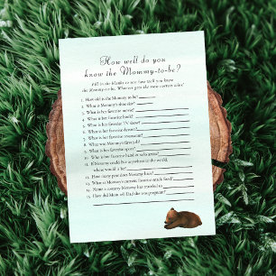Forest Adventure Who Knows Mummy Best Bears Game Invitation