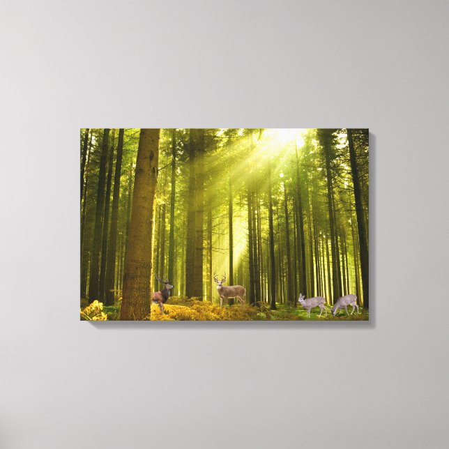 Forest and Deer image for wrapped-canvas Canvas Pr Print (Front)