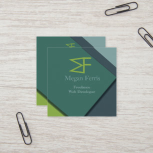 Forest and Moss Professional Square Business Card