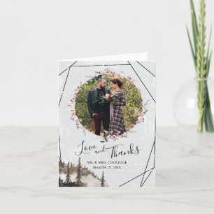 Forest and Raven Folded Thank You Card