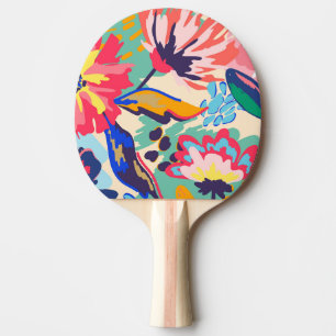 Forest and roses ping pong paddle