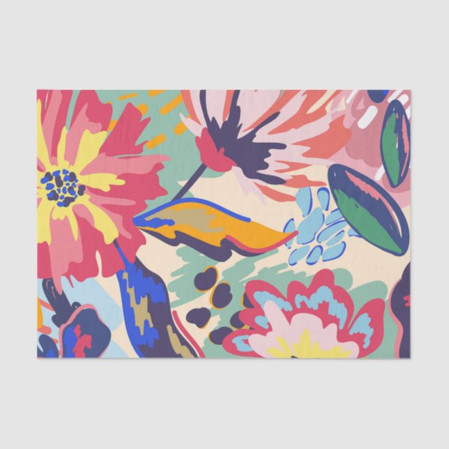 Forest and roses tissue paper (Front)