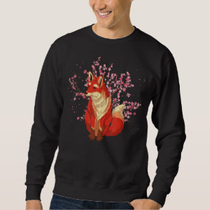 Forest Animal Cherry Blossom Sakura Nature Fox Sweatshirt