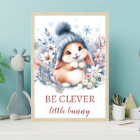 Forest animal cute bunny Newborn boy room art