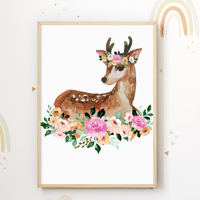 Forest Animal Kids Room Poster Deer Nursery (Creator Uploaded)