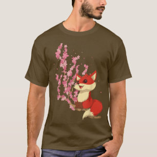Forest Animal Lover Sakura Cherry Blossom Wildlife T-Shirt