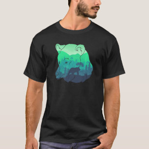Forest Animal Nature Wildlife Landscape Grizzly B T-Shirt
