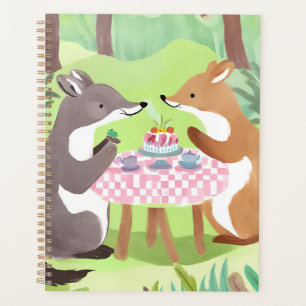 Forest Animal Picnic   Whimsical Cute Watercolor Planner