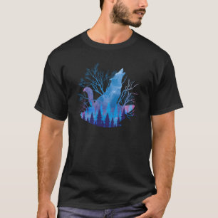Forest Animal Wolf Lover Wildlife Werewolf Howling T-Shirt